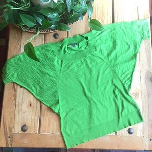 Lafayette 148 NY Med Lime Green Casual Top